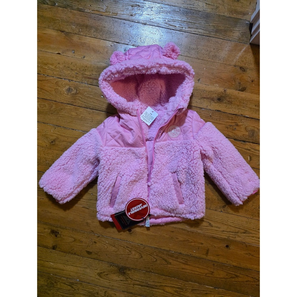 ZeroXposur Baby Girls Pink Puffer Jacket Sherpa Lined Hooded Coat 18M‎ NWT